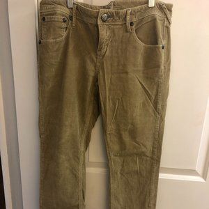 Free People Women's Corduroy Pants Size 31 Tan